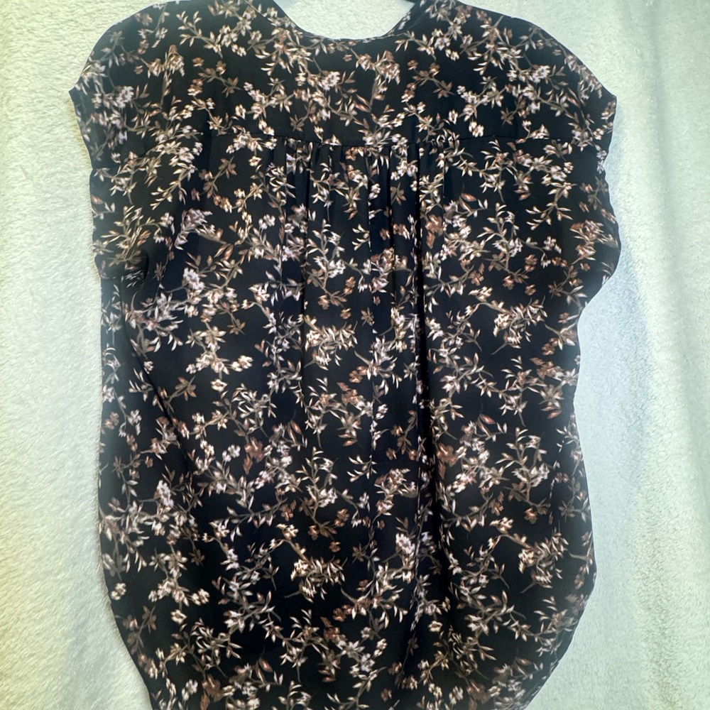 Banana Republic Black Floral Blouse